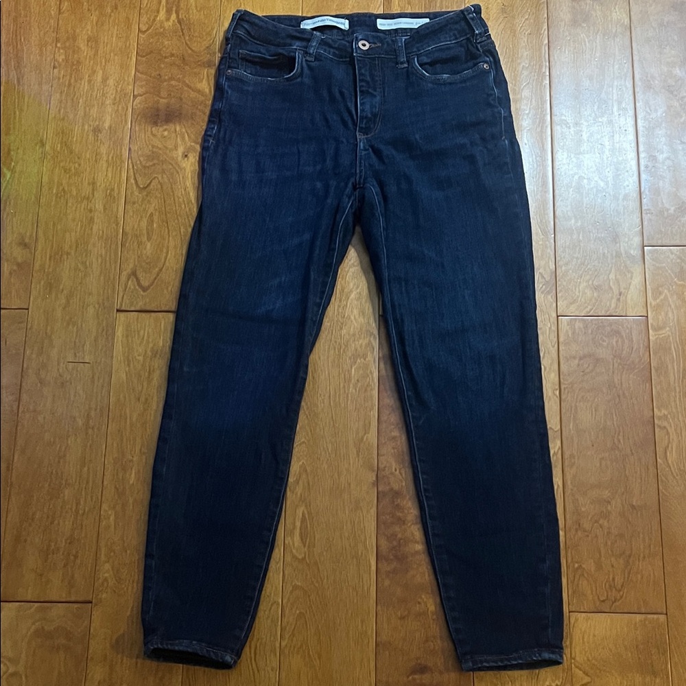 Pilcro & the Letterpress High Rise Denim Legging Jeans Sz 29 Dark Wash Stretch